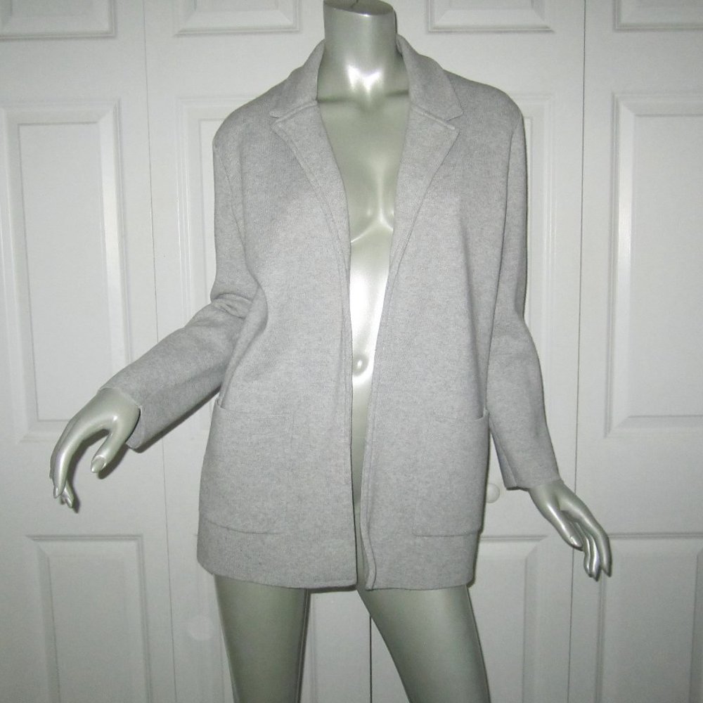 MAGASCHONI Light Gray Flecked Open Front Jacket